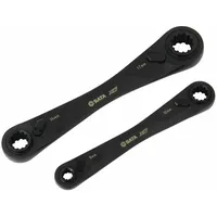 Sata X6 Spline Doppel-Ratschenringschlüssel Satz 2-tlg.