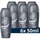 Dove Men + Care Classic Deodorant Anti Transpirant Roll-On 6 x 50 ml