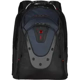 Wenger Ibex Laptop-Rucksack, Notebook bis 17 Zoll, Tablet bis 10 Zoll, 23 l, Damen Herren, Business Uni Schule Reisen, Schwarz/Blau, 600638