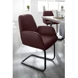 W.SCHILLIG Freischwinger ole, Gestell in Schwarz pulverbeschichtet braun