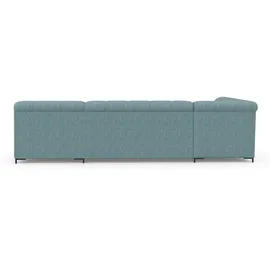 Home Affaire Wohnlandschaft HOME AFFAIRE "Balme, moderne Formensprache, zeitloses Design, U-Form", blau (petrol), B:297cm H:75cm T:195cm, 95% Polyester, 5% Nylon, Sofas, Wohnlandschaft, Inkl. Zierkissen, wahlweise mit Bettfunktion