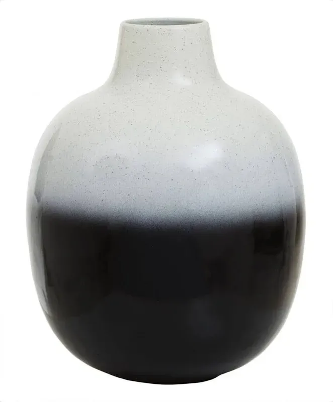 Premier Housewares Ramus große Ombre-Schwarz-weiß-Vase