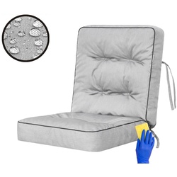 Bjird Bankauflage Venus 50 cm, 60 cm, 100 cm, 120 cm, 150 cm, 180 cm, (1 St), für Gartenbank und Hollywoodschaukel grau 60 cm