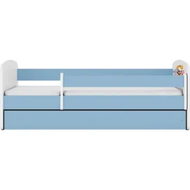 raumhirsch furniture Kinderbett Zoo 80 x 180 cm Holzwerkstoff blau