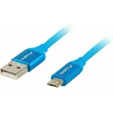 LANBERG CA-USBM-20CU-0010-BL USB Kabel 1 m Micro-USB A USB A Blau