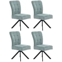 Jockenhöfer Drehstuhl Becky Polyester blau 4er Set