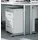 Hammerbacher NS12 Schreibtisch lichtgrau rechteckig, C-Fuß-Gestell silber 120,0 x 80,0 cm