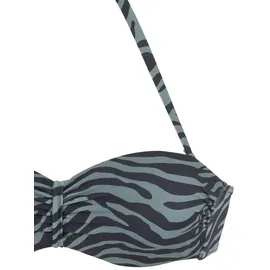 VENICE BEACH Bikini-Top Damen Schwarz/Mehrfarbig 38 Cup B