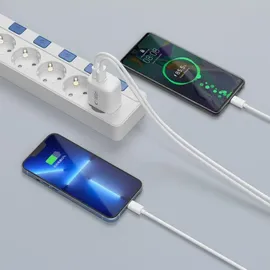 TECH-PROTECT NCA30 30W USB-A / USB-C + USB-C / Lightning Cable 100cm - White
