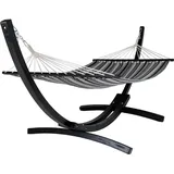 VCM Tripoli Hängematte Garten Grau,schwarz.