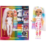 MGA Entertainment Rainbow High Color & Create DIY Modepuppe und Spielset, mit 6 passenden Markern