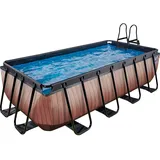 EXIT TOYS Wood Pool 400 x 200 x 100 cm inkl. Filterpumpe