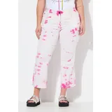 Angel Of Style by Happy Size Angel of Style Regular-fit-Jeans 7/8-Jeans Claire Batikmuster 5-Pocket rosa 52