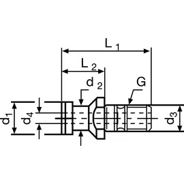 tecwerk Anzugsbolzen ISO 7388-3 Form AD SK40 mit Bohrung