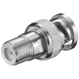 goobay F-Adapter, F-Buchse > BNC-Stecker, Zink, 1er pack