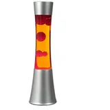 Licht-Erlebnisse Lavalampe SANDRO, Retro Lampe Rot Orange 39 cm Tischlampe Tischleuchte bunt|rot|silberfarben