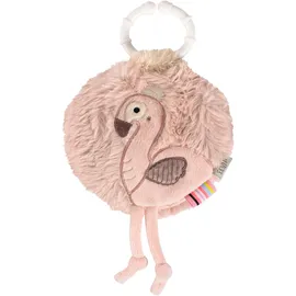Fehn Greifspielzeug Lazy, Crazy & Pink, Stoffbuch Flamingo