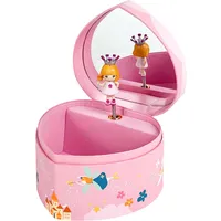 Trousselier 6230502 Musikspieluhr in Herz-Form, Prinzessin, Spieldose für Kinder, Rosa