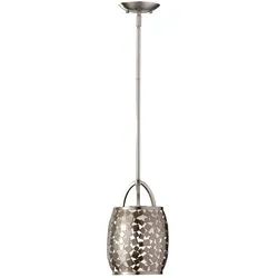 Zara 1-flammige Mini-Pendelleuchte - Gebürsteter Stahl - FE-ZARA-P