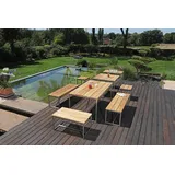 Tisch Skyline Edelstahl/teak B/t/h 160/9 0/76 Sonnenpartner
