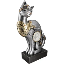 Casablanca by Gilde GILDE Figur Steampunk Cat silberfarben - (H) 30 cm | Gr.: onesize