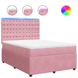 vidaXL Boxspringbett 140 x 200 cm Rosa