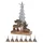 amagohome Weihnachtsbaum mit Hirschen 20 x 31 cm braun/silberfarben