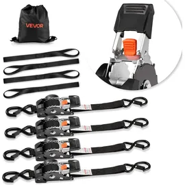 Vevor Spanngurte Automatik 25,4 x 3048 mm 544 kg Bruchlast 4er-Pack