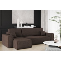 Fun Möbel Ecksofa Schlafsofa Sofa MARIS Stoff Poso Braun