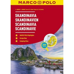 MARCO POLO Reiseatlas Skandinavien 1:250.000 / 1:650.000