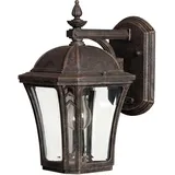 Licht-Erlebnisse Laterne Aluminium/Glas H:26,5 cm E27 IP44 1 Stück Braun Antik