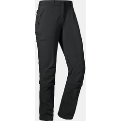 Zip-away-Hose SCHÖFFEL "Pants Engadin1 Zip Off" Gr. 42, Normalgrößen, grau (graphit) Damen Hosen Wanderhosen