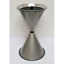 Aschenbecher Standascher Diabola 71x40cm silber SZAGATO Made in Germany Aschenbecher für draußen mit Deckel Standaschenbecher Stand Aschenbecher