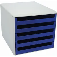 M&M Schubladenbox 28,5 x 35,7 x 26 cm 5-tlg. blau