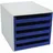 M&M Schubladenbox 28,5 x 35,7 x 26 cm 5-tlg. blau