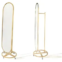 aea Ovaler Standspiegel 50 x 180 cm Gold