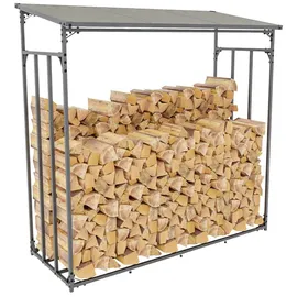 CLP Kaminholzregal Aluminium 165 x 70 x 165 cm Grau