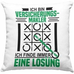 Trendation Dekokissen Trendation - Versicherungs-Makler Kissen Geschenk Lustiger Spruch Geschenkidee Verischerungen Geburtstag Dekokissen mit Füllung 40x40 grau