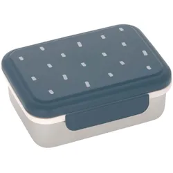 Lässig Brotdose Kinder - Edelstahl Lunchbox, Happy Prints midnight blue
