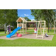 Akubi Spielturm Lotti Set C mit Rutsche blau 89349