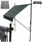 Apex Digital Markise Klemmmarkise 400cm Balkonmarkise Sonnenschutz Handkurbel 56015 Einziehba