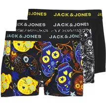 JACK & JONES Sugar Skull Boxershorts Black / Blazing Yellow XL 3er Pack