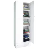VCM Kleiderschrank Lona 39 x 200 x 39 cm Weiß