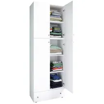 VCM Kleiderschrank Lona 39 x 200 x 39 cm Weiß