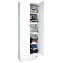 VCM Kleiderschrank Lona 39 x 200 x 39 cm Weiß