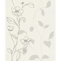 Rasch Textil Vliestapete Selection Blumen beige 10,05 x 0,53 m