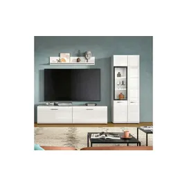 Möbel Kraft Wohnkombination ¦ weiß ¦ Maße (cm): B: 235 H: 160