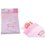 JohnToy 27537 Baby Rose Puppen Decke und Kissen-Set, Ab 24 Monate, Rosa