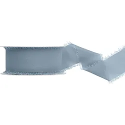 PartyDeco Chiffonband 4cm x 10m weich fließend - Stoffband zum Dekorieren Nähen Dekoband Hochzeitsdeko Tischdeko Schleifenband Geschenkband Eisblau