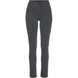 wonderjeans Slim-fit-Jeans "Classic", Damen, Gr. 42, Länge 30, grau (dunkelgrau used), Denim/Jeans, Obermaterial: 65% Baumwolle, 29% Polyester, 6% Elasthan, Abriebeffekte, figurbetont knöchellang, Jeans Slim-fit-Jeans, Klassischer gerader Schnitt